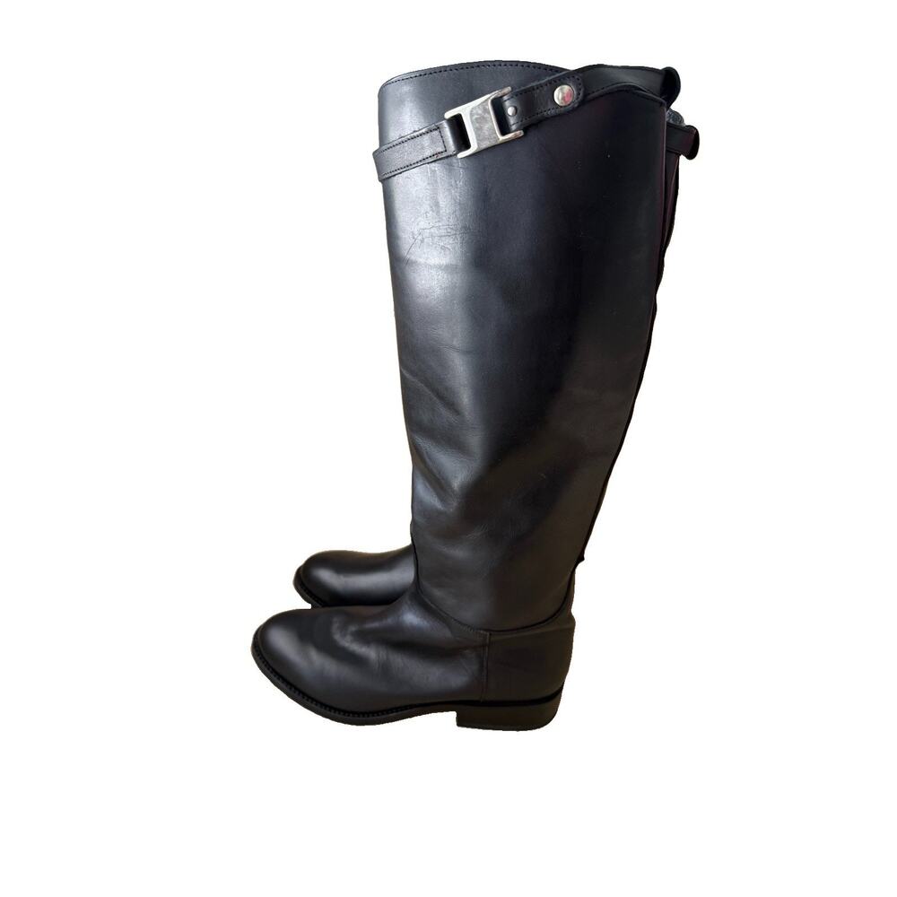 Tony Mora NIB Black Leather Tall Riding Boots Equestrian Size 7 Made in Spain - Picture 7 of 7